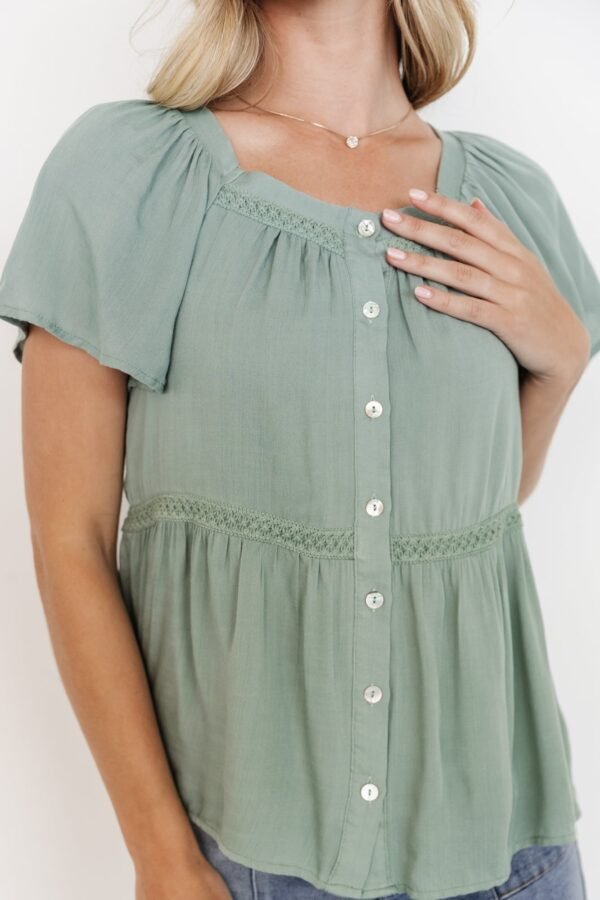 Button Up Top | Sage - Image 2