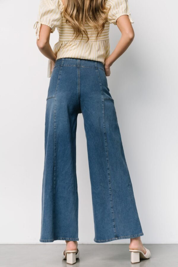 Mid Rise Wide Leg Jeans | Dark Wash - Image 4