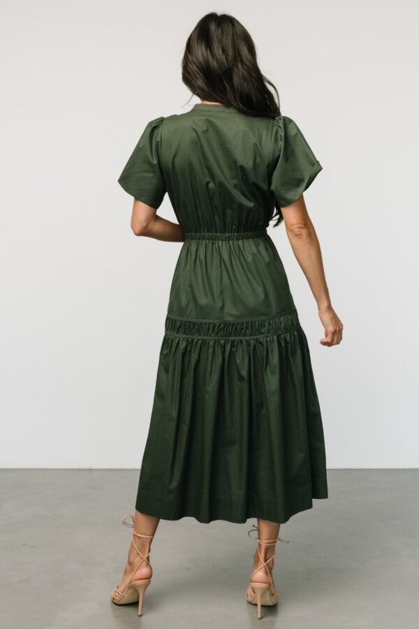 Midi Dress | Deep Green - Image 4