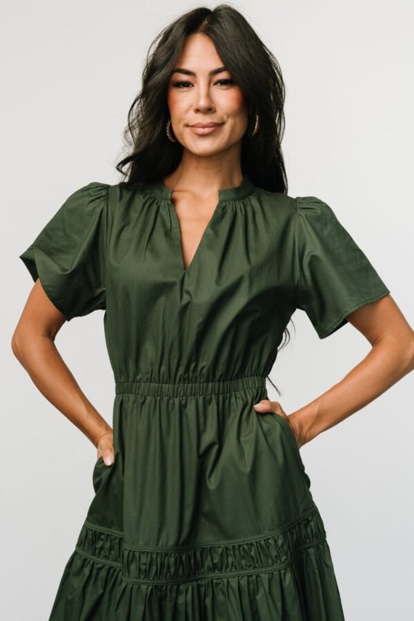 Midi Dress | Deep Green - Image 2
