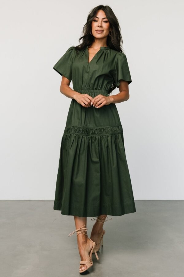 Midi Dress | Deep Green - Image 5