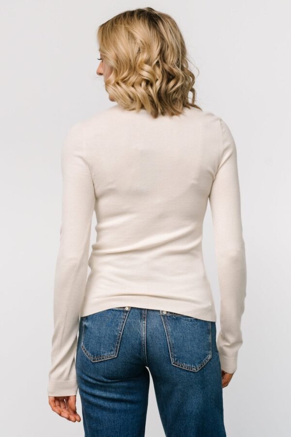 Turtleneck Sweater Top | Cream - Image 4