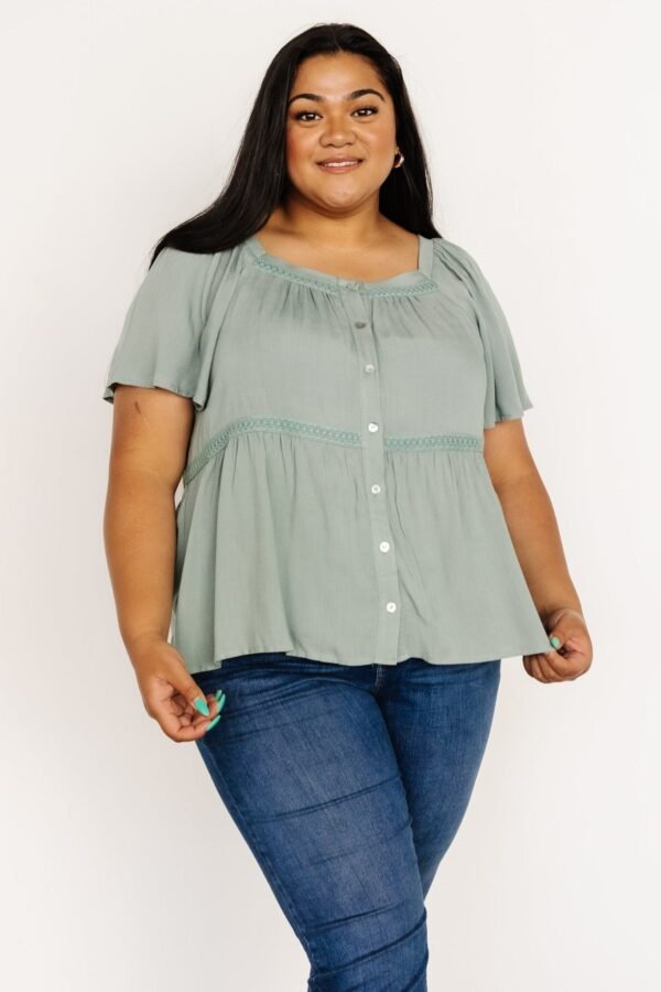 Button Up Top | Sage - Image 5